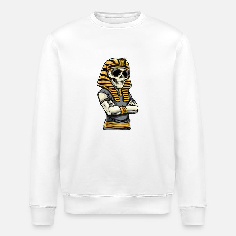 Crâne de pharaon - Sweat bio ROLLER Stanley/Stella Unisexe - blanc