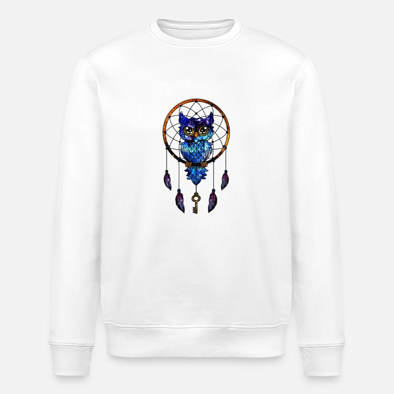 Kosmischer Traumfänger - Stanley/Stella Unisex Bio-Sweatshirt ROLLER - Weiß
