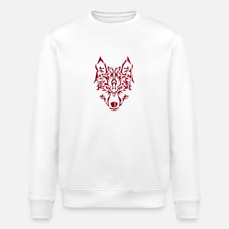 wolf wolfes wolves tribal23 - Stanley/Stella Unisex Bio-Sweatshirt ROLLER - Weiß