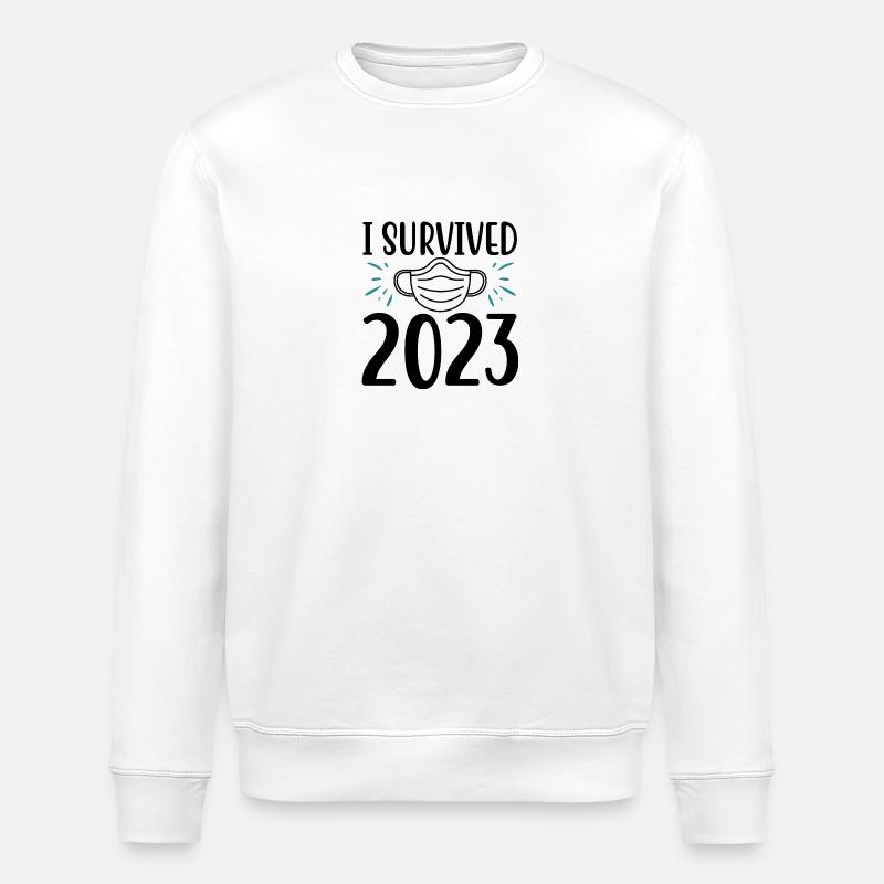 Design I Survived 2023 - Sweat bio ROLLER Stanley/Stella Unisexe - blanc