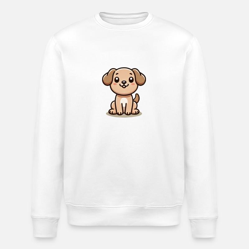 Chiot mignon - Sweat bio ROLLER Stanley/Stella Unisexe - blanc