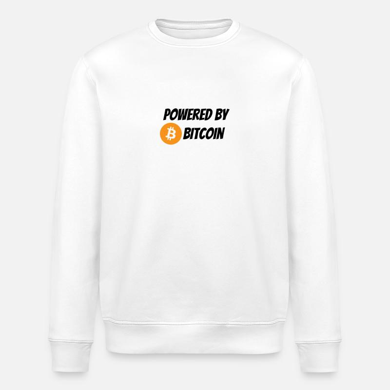 Powered By Bitcoin - Stanley/Stella ROLLER Unisex Organic Sweatshirt - white