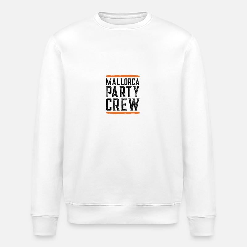 Mallorca Party Crew - Sweat bio ROLLER Stanley/Stella Unisexe - blanc