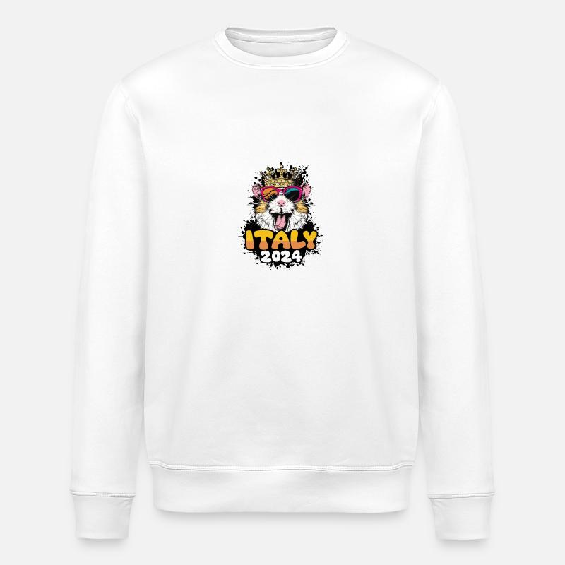 Italie 2024 Hamster - Sweat bio ROLLER Stanley/Stella Unisexe - blanc