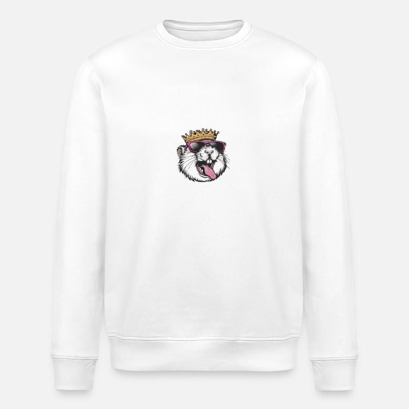 Hamster Comic - Stanley/Stella ROLLER Unisex Organic Sweatshirt - white