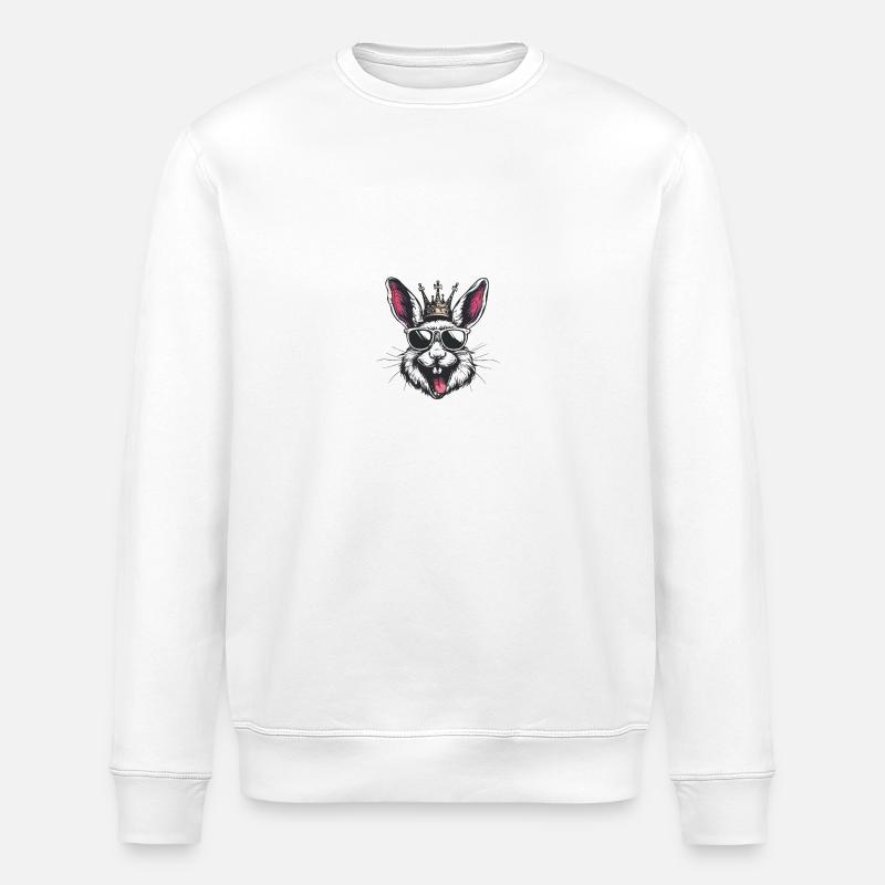 Bunny Comic - Stanley/Stella ROLLER Unisex Organic Sweatshirt - white