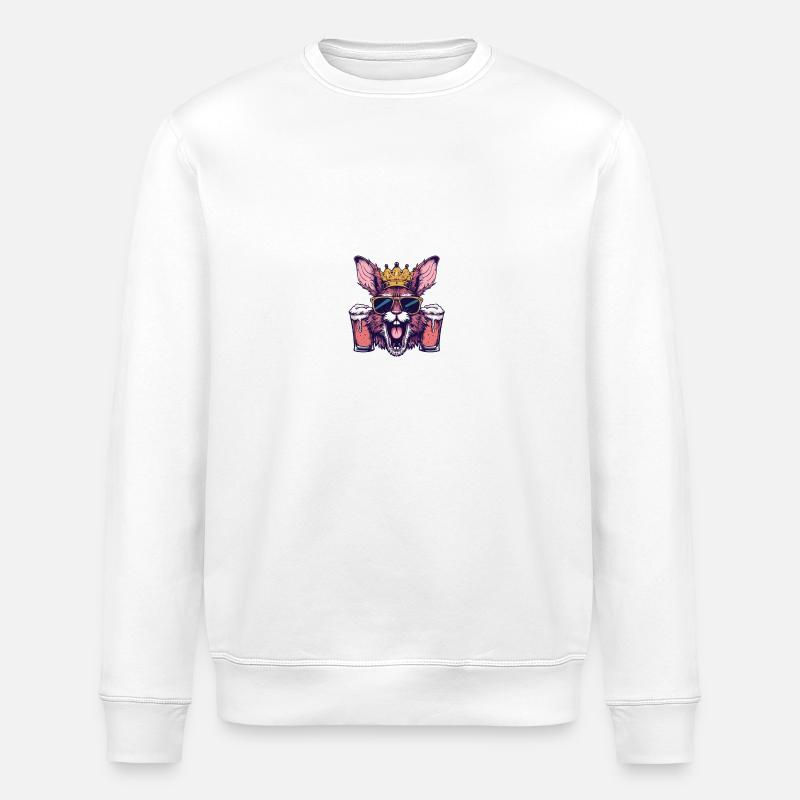Hase Bier Party - Stanley/Stella Unisex Bio-Sweatshirt ROLLER - Weiß