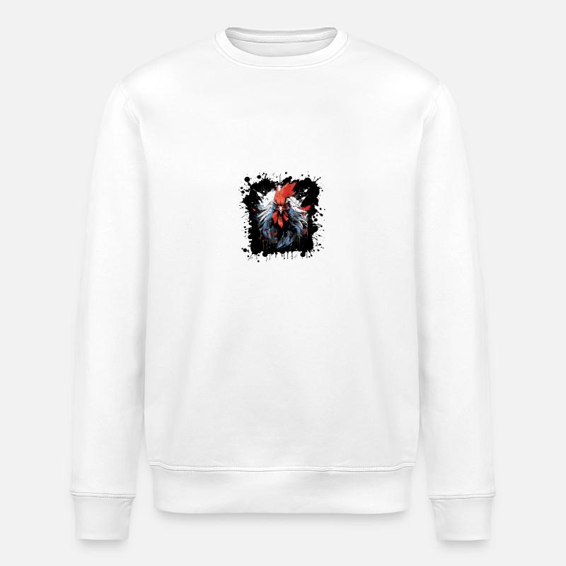 Hahn Tier - Stanley/Stella Unisex Bio-Sweatshirt ROLLER - Weiß