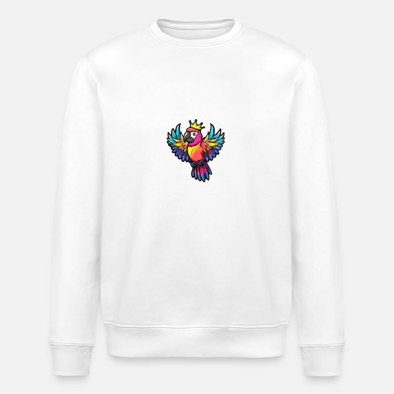 Couronne de bande dessinée Papagai - Sweat bio ROLLER Stanley/Stella Unisexe - blanc