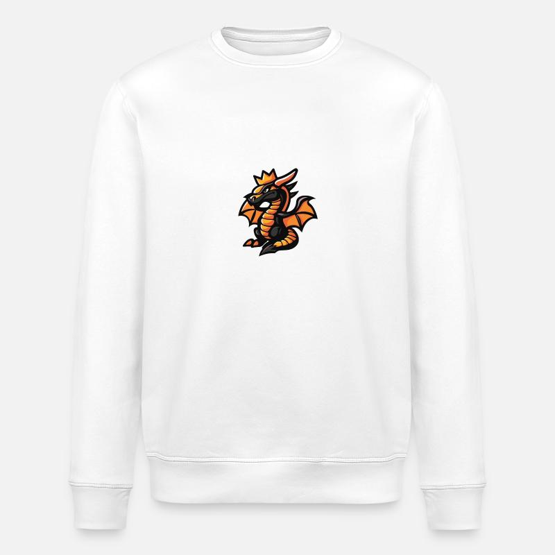Dragon Comic Crown - Stanley/Stella ROLLER Unisex Organic Sweatshirt - white