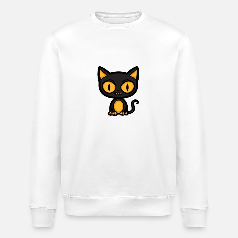 Chat Halloween Bande dessinée Chat - Sweat bio ROLLER Stanley/Stella Unisexe - blanc