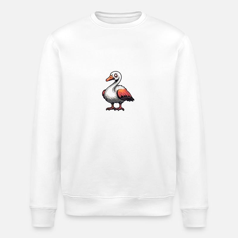 Gans Halloween Comic Zombie - Stanley/Stella Unisex Bio-Sweatshirt ROLLER - Weiß