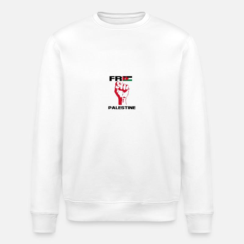 FREE PALESTINE - Stanley/Stella Unisex Bio-Sweatshirt ROLLER - Weiß
