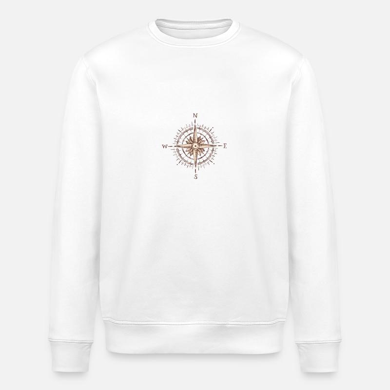 Compass - Stanley/Stella ROLLER Unisex Organic Sweatshirt - white