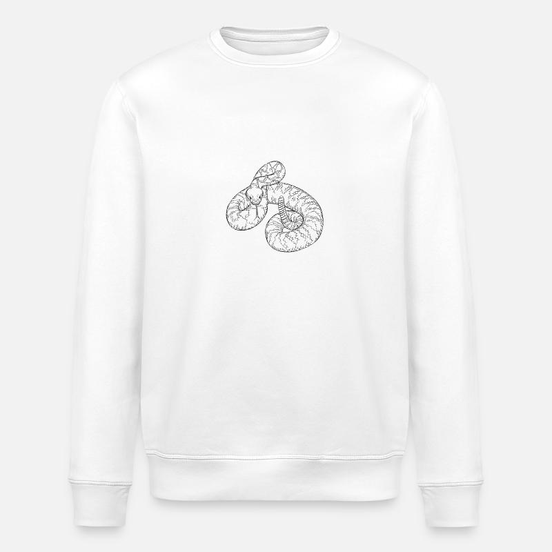 Klapperschlange - Stanley/Stella Unisex Bio-Sweatshirt ROLLER - Weiß