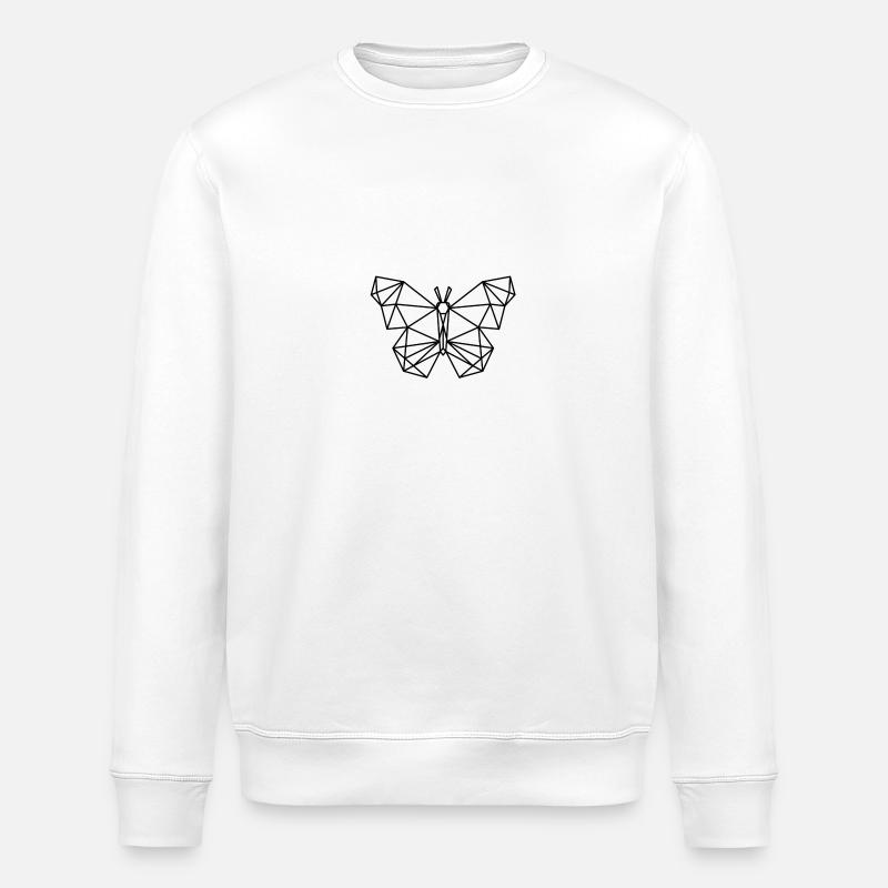 Schlichtes Schmetterling Design - Stanley/Stella Unisex Bio-Sweatshirt ROLLER - Weiß