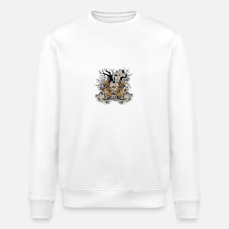 friedhof welcome - Stanley/Stella Unisex Bio-Sweatshirt ROLLER - Weiß