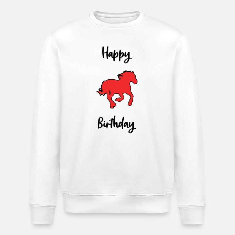 ANNIVERSAIRE. CHEVAL - Sweat bio ROLLER Stanley/Stella Unisexe - blanc