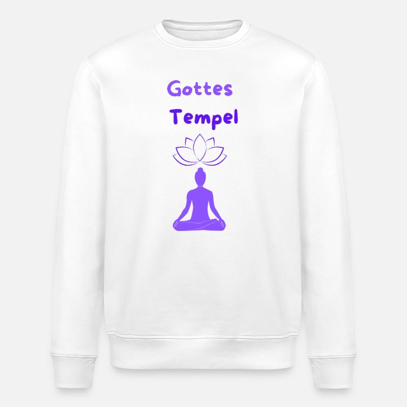 Gottes Tempel - Stanley/Stella Unisex Bio-Sweatshirt ROLLER - Weiß