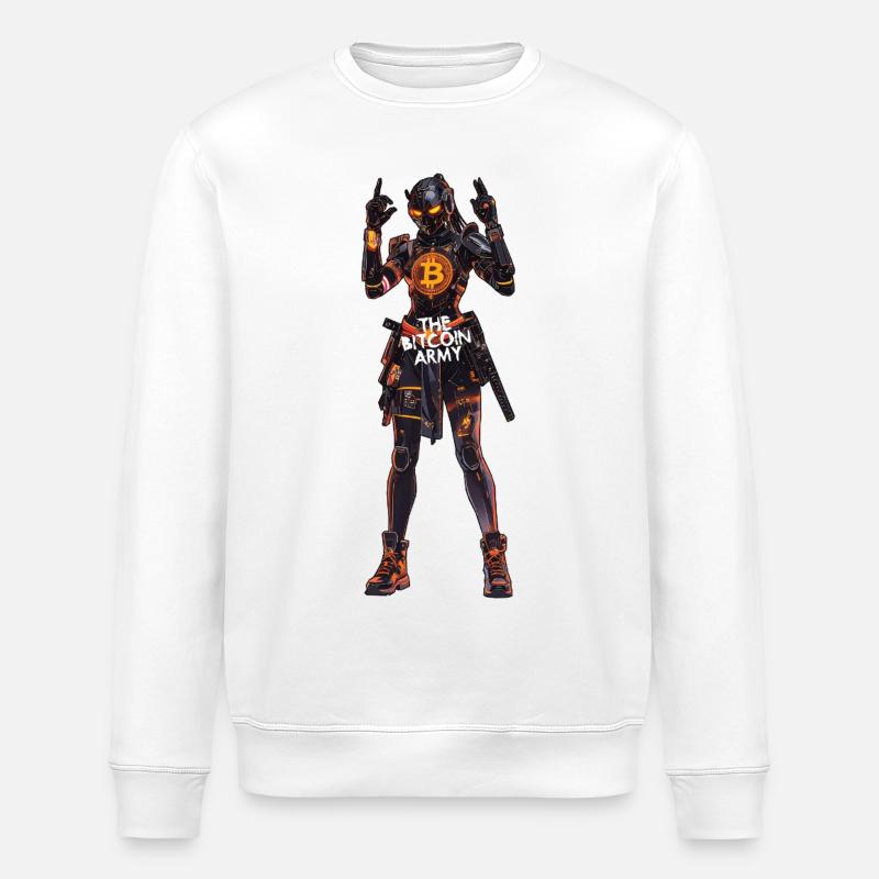 Bitcoin Bazooka - L’Armée Bitcoin - Samurai 04 - Sweat bio ROLLER Stanley/Stella Unisexe - blanc