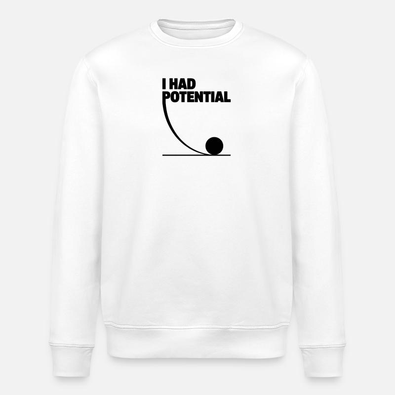 Potential in Motion Science Wit - Stanley/Stella ROLLER Unisex Organic Sweatshirt - white
