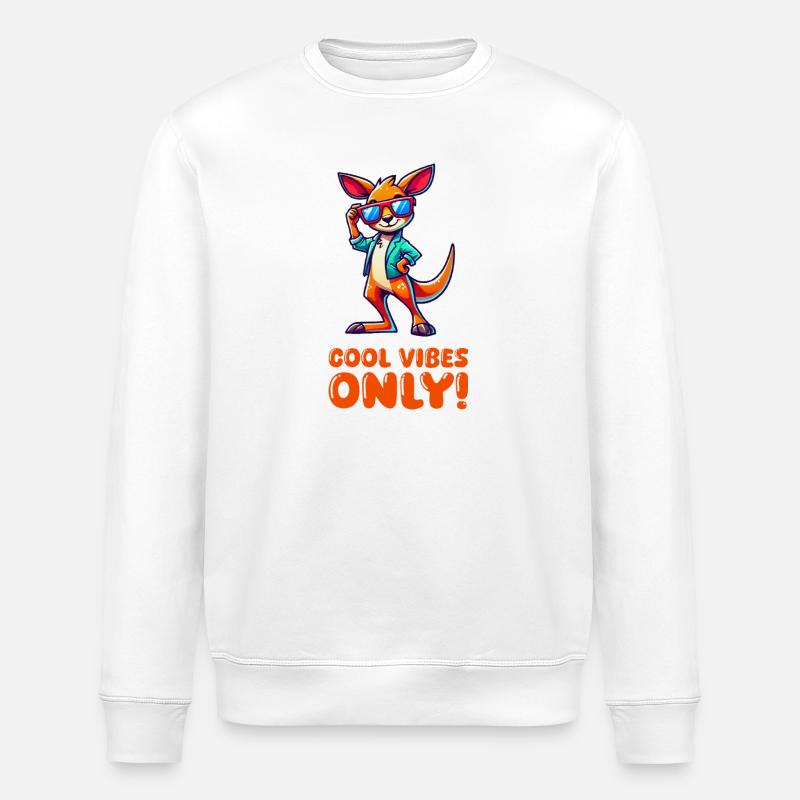 Kangaroo Comic Sonnenbrille - Stanley/Stella Unisex Bio-Sweatshirt ROLLER - Weiß
