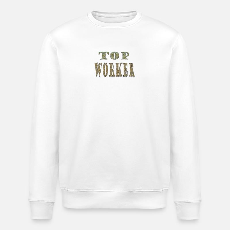 Top Worker - Stanley/Stella ROLLER Unisex Organic Sweatshirt - white
