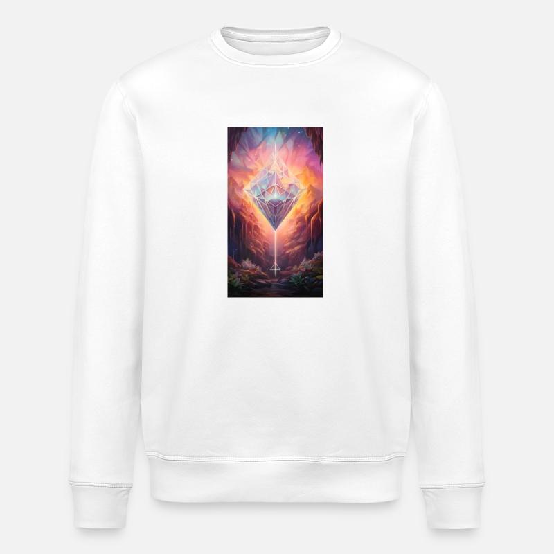 Diamant Erzengel Erleuchtung - Stanley/Stella Unisex Bio-Sweatshirt ROLLER - Weiß
