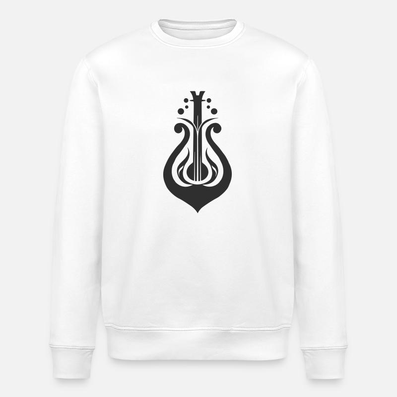 Harp Harmony: Timeless Elegance - Stanley/Stella ROLLER Unisex Organic Sweatshirt - white