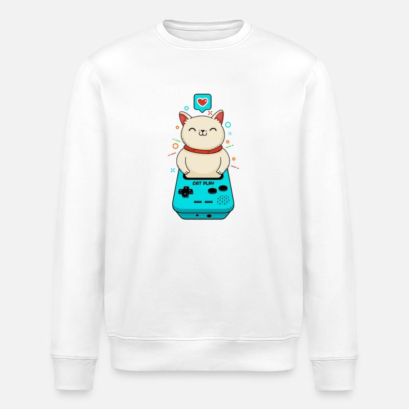 Jeu de chat - Sweat bio ROLLER Stanley/Stella Unisexe - blanc