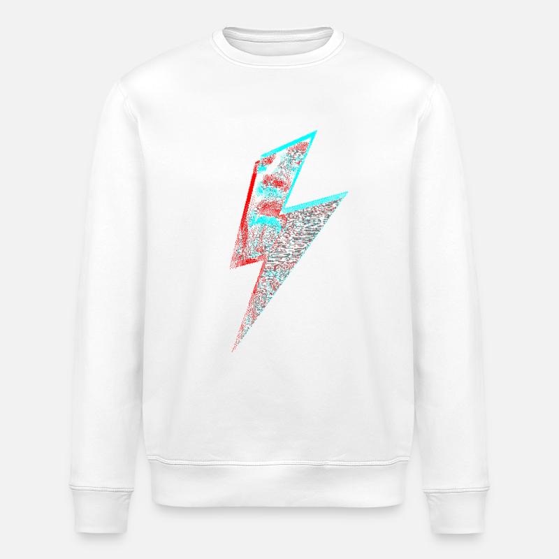 Coup de langue éclair rebelle - Sweat bio ROLLER Stanley/Stella Unisexe - blanc