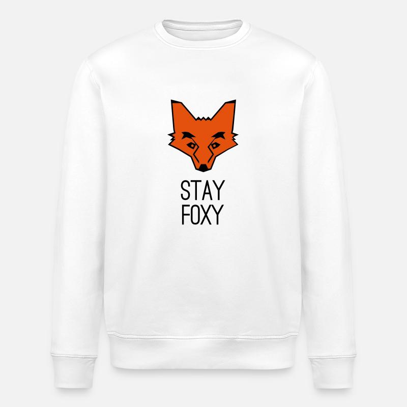 Fuchs stay foxy fox - Stanley/Stella ROLLER Unisex Organic Sweatshirt - white