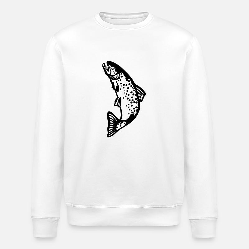 forelle - Stanley/Stella Unisex Bio-Sweatshirt ROLLER - Weiß