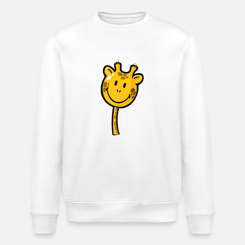 Smiley Giraffe - Sweat bio ROLLER Stanley/Stella Unisexe - blanc