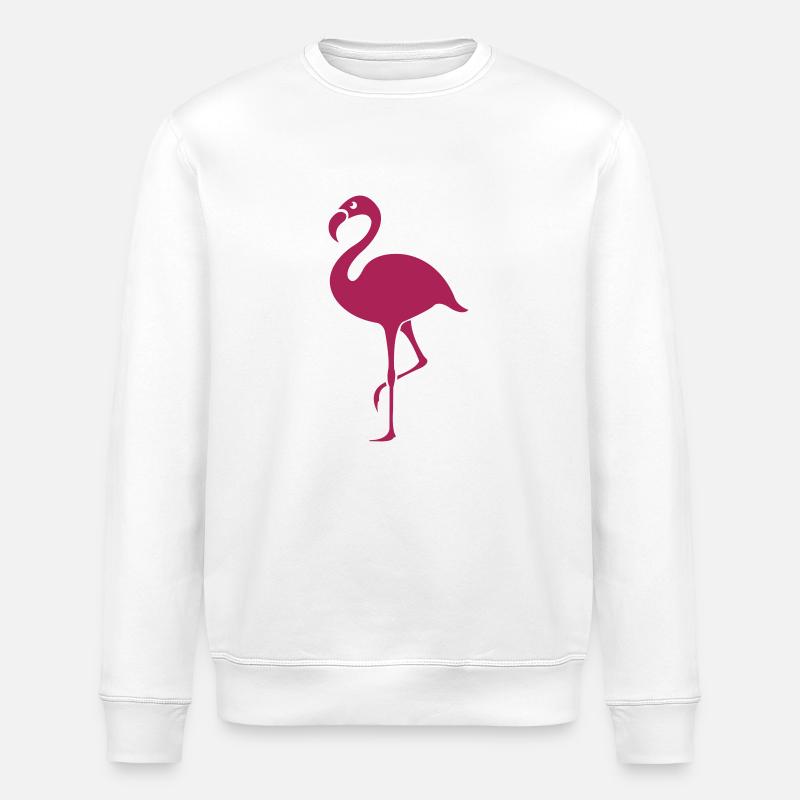 flamingo_001 - Stanley/Stella Unisex Bio-Sweatshirt ROLLER - Weiß