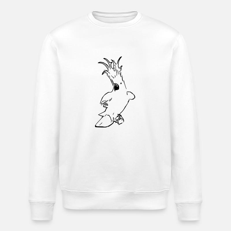 Niedlicher Kakadu - Stanley/Stella Unisex Bio-Sweatshirt ROLLER - Weiß