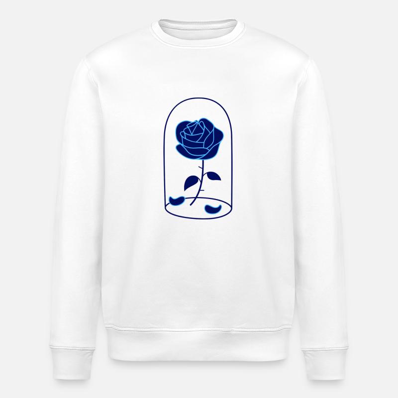 Blaue Rosen Logo - Stanley/Stella Unisex Bio-Sweatshirt ROLLER - Weiß