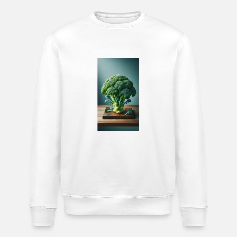 Brokkoli - Stanley/Stella Unisex Bio-Sweatshirt ROLLER - Weiß