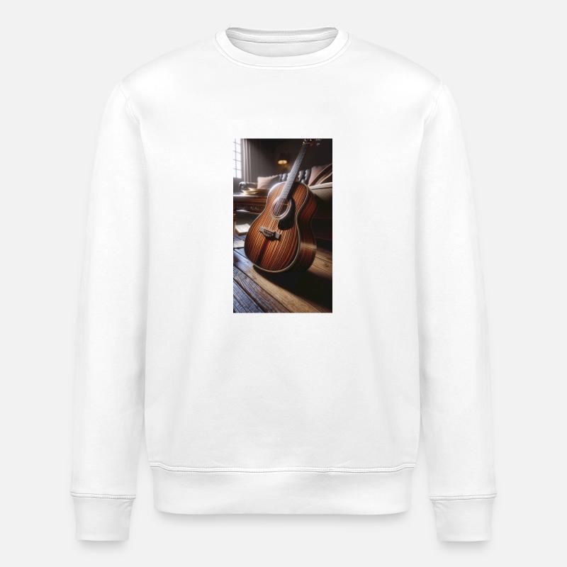 Akustische Gitarre - Stanley/Stella Unisex Bio-Sweatshirt ROLLER - Weiß