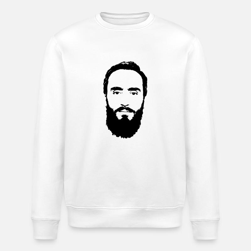 Dudaev Hero Logo - Stanley/Stella ROLLER Unisex Organic Sweatshirt - white