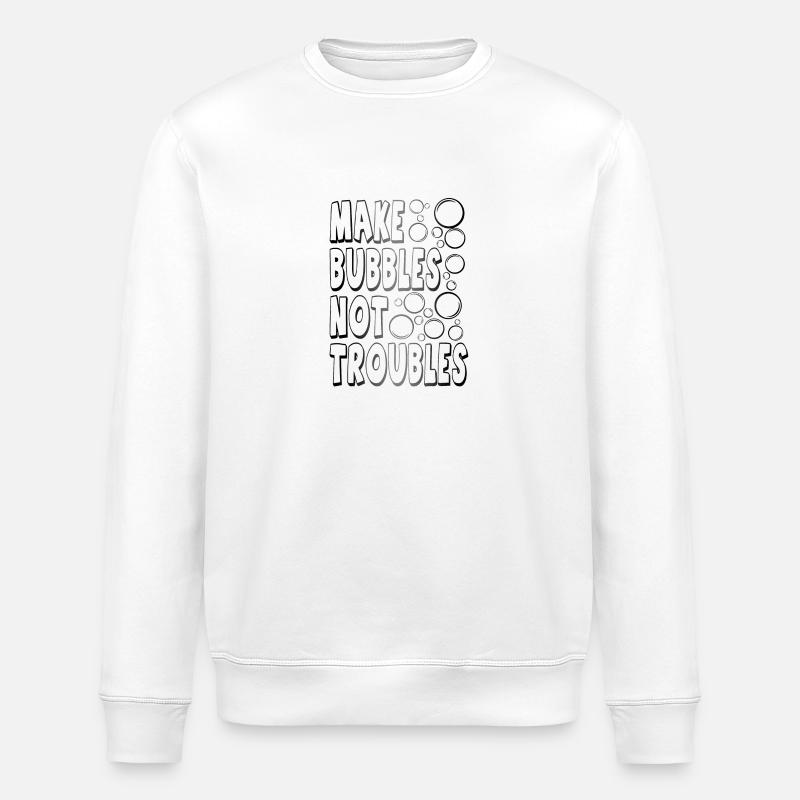 Bubbles002 - Stanley/Stella ROLLER Unisex Organic Sweatshirt - white