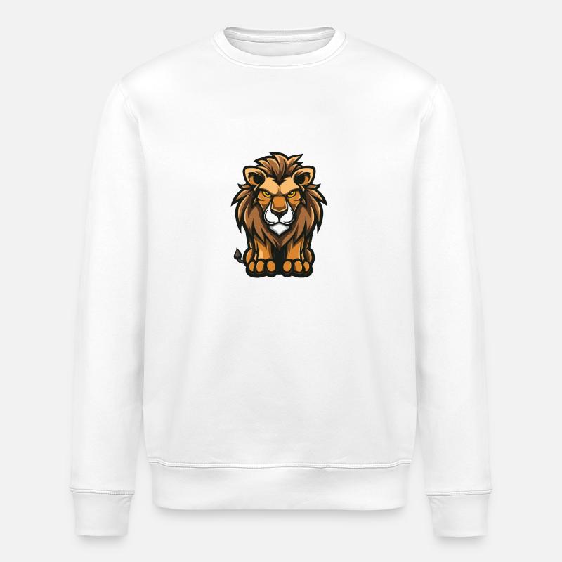 Löwe Comic - Stanley/Stella Unisex Bio-Sweatshirt ROLLER - Weiß