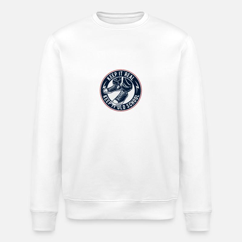Keep It Oldschool - Stanley/Stella ROLLER Unisex Organic Sweatshirt - white