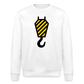 crane hook - Stanley/Stella ROLLER Unisex Organic Sweatshirt - white - Front - Nik (191cm)