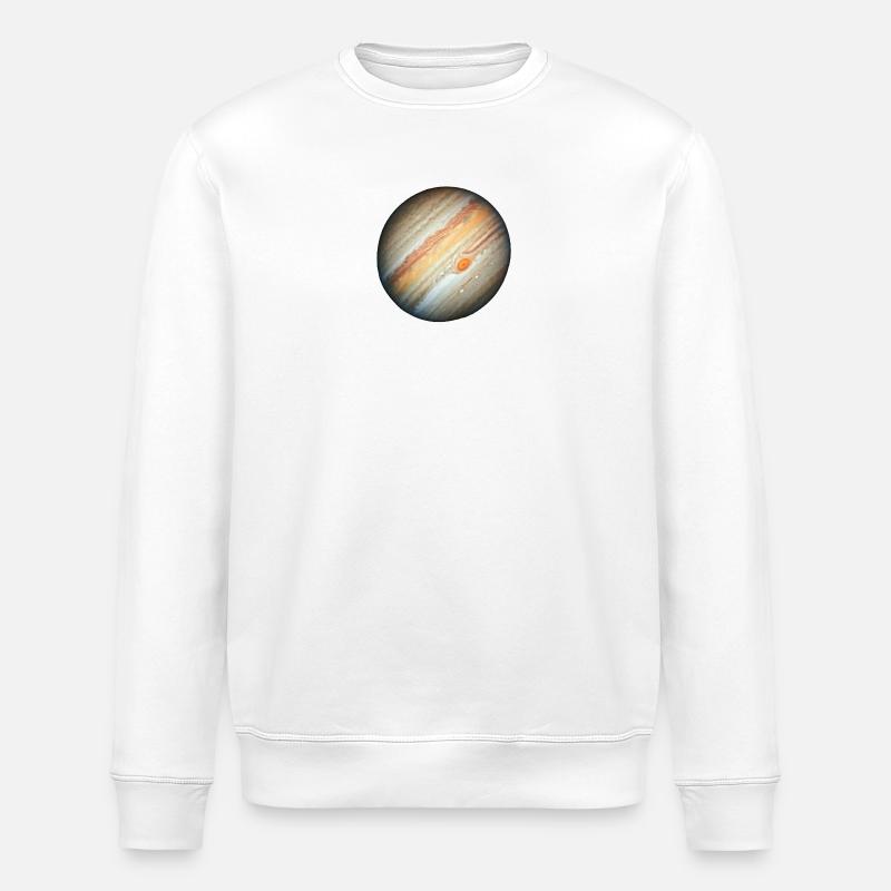 Jupiter & riesiger roter Fleck - Stanley/Stella Unisex Bio-Sweatshirt ROLLER - Weiß