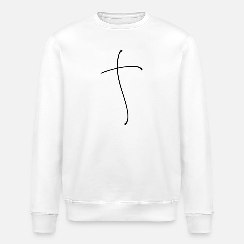Ligne transversale unie - Sweat bio ROLLER Stanley/Stella Unisexe - blanc