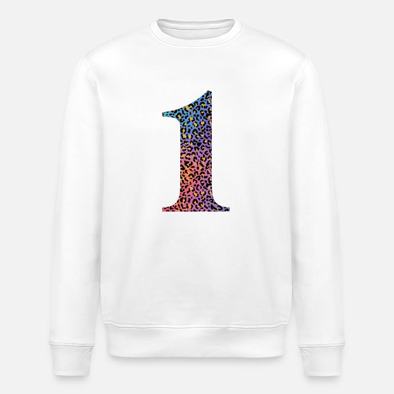 1e anniversaire léopard - Sweat bio ROLLER Stanley/Stella Unisexe - blanc
