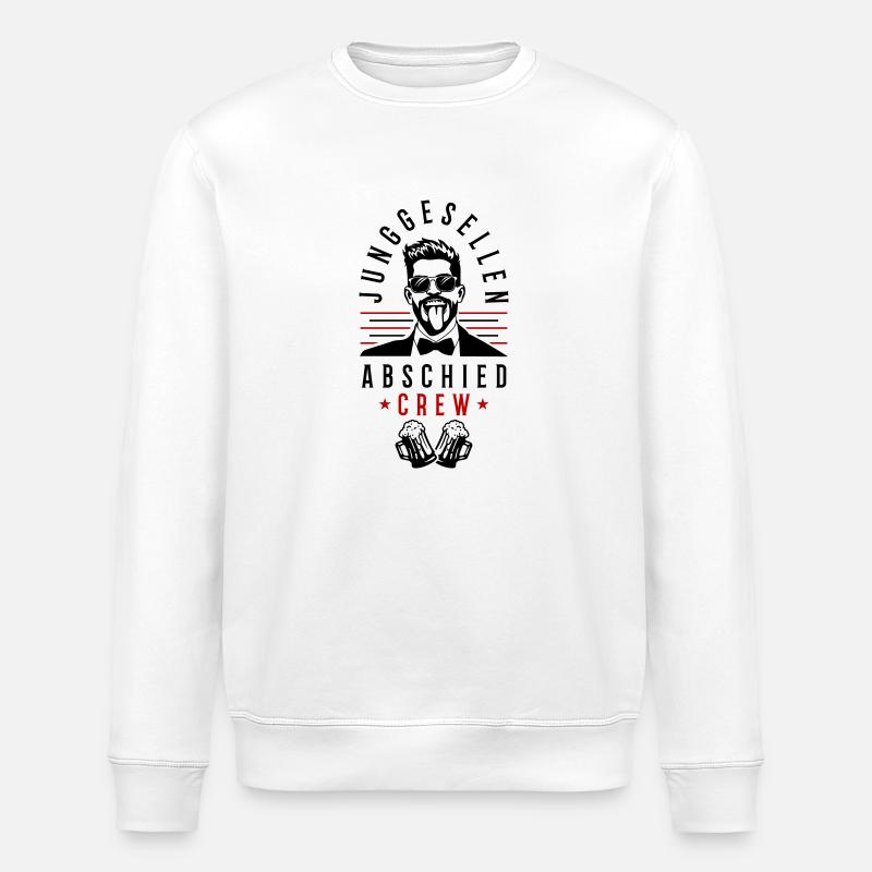 Bachelor Party Crew - Stanley/Stella ROLLER Unisex Organic Sweatshirt - white