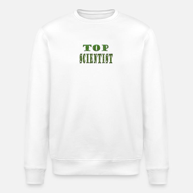 Top Scientist Grüne Textur - Stanley/Stella Unisex Bio-Sweatshirt ROLLER - Weiß
