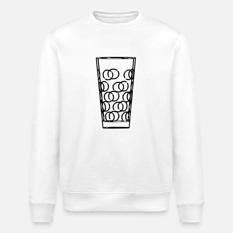 Dubbeglas - Stanley/Stella ROLLER Unisex Organic Sweatshirt - white